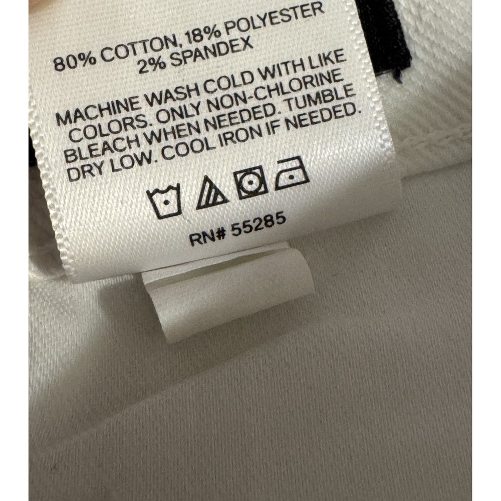 Express White Mom Jean Super High Rise‎ Jeans 8R Raw Hem Distressed NWT - Picture 8 of 8